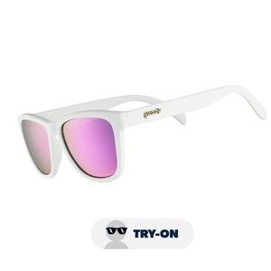 Goodr OG Side Scroll Eye Roll white Sunglasses
